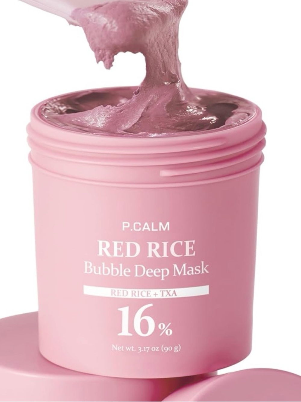 Korean Skincare P.Calm Red Rice Bubble Mask